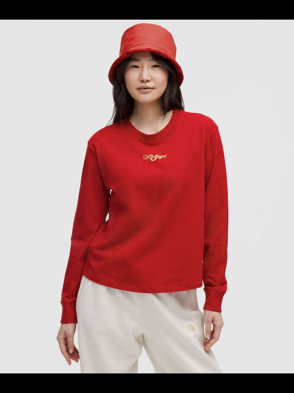 NWT lululemon Relaxed Fit Cotton Jersey LS Lunar New Year sz6